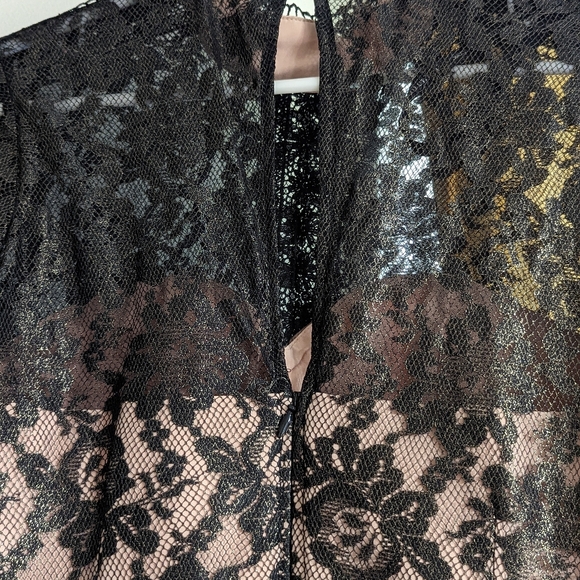 Little Mistress Maternity Allover Cutwork Lace Midi Dress - Picture 7 of 10